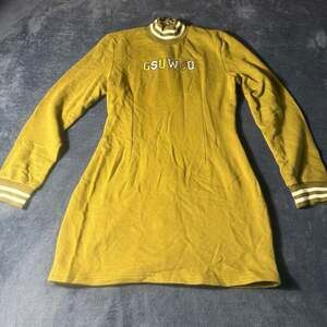 SO REAL Olive Green Long Sleeve Mock Neck Varsity Dress  Size L